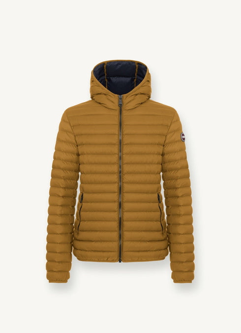 Piumino Uomo corto con cappuccio Caramello Colmar- Francavilla Moda